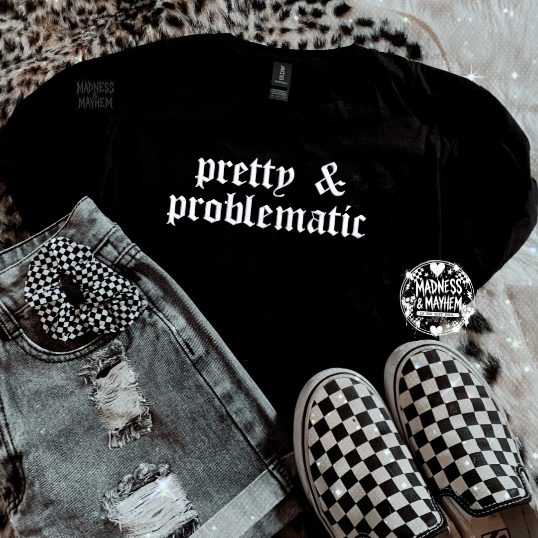 PRETTY & problematic embroidered tshirt