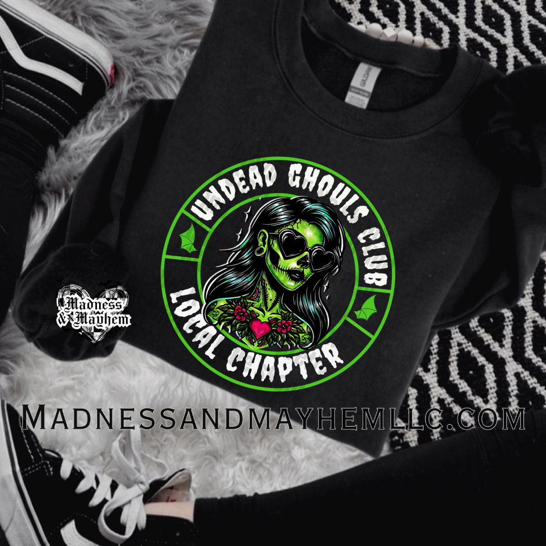 Undead ghouls club crew neck sweatshirt