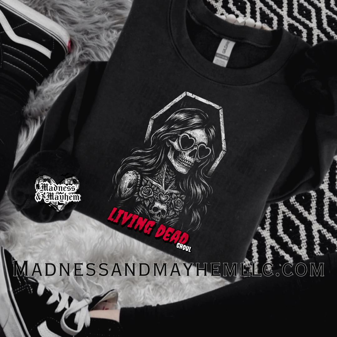 Living dead ghoul crew neck sweatshirt