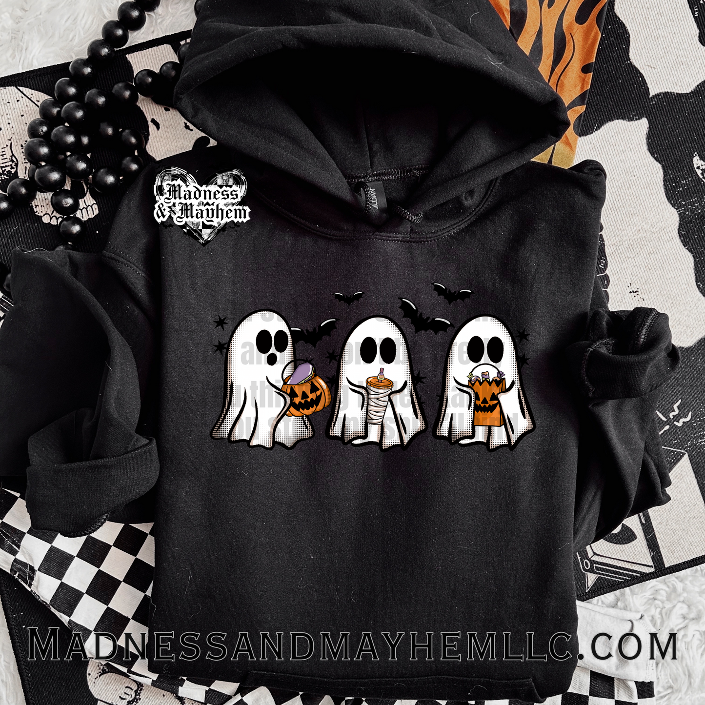 Ghost trio Halloween hoodie