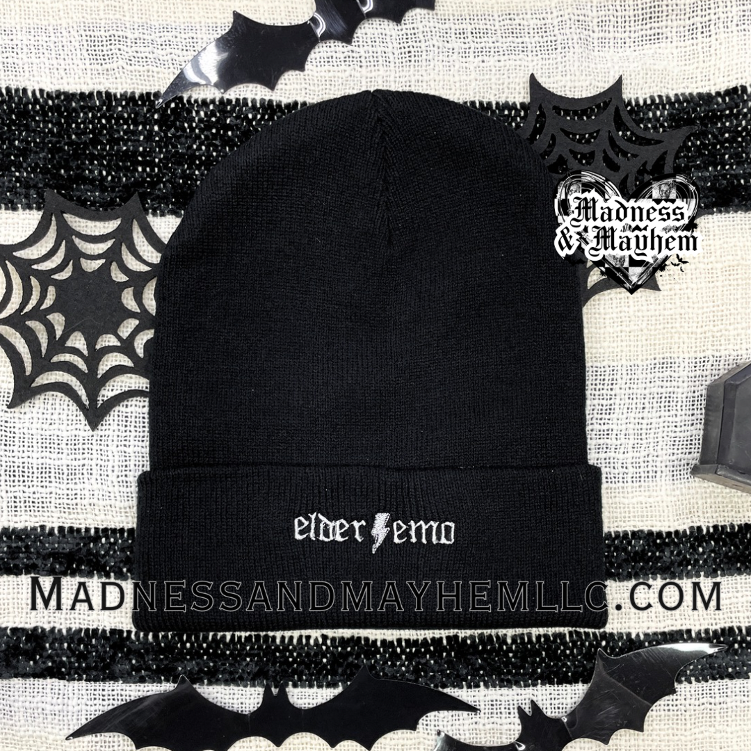 Elder Emo embroidered beanie
