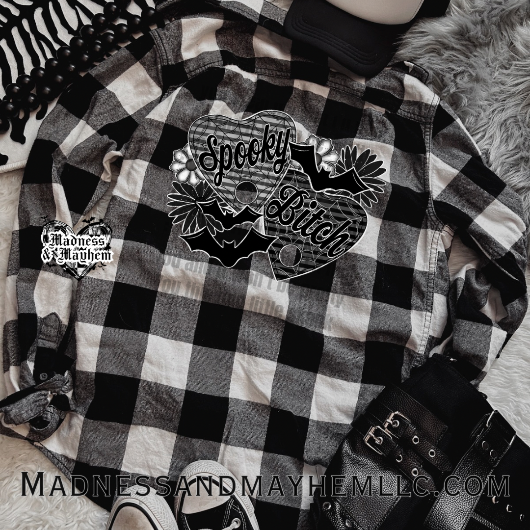 Spooky bitch oujia Halloween Flannel