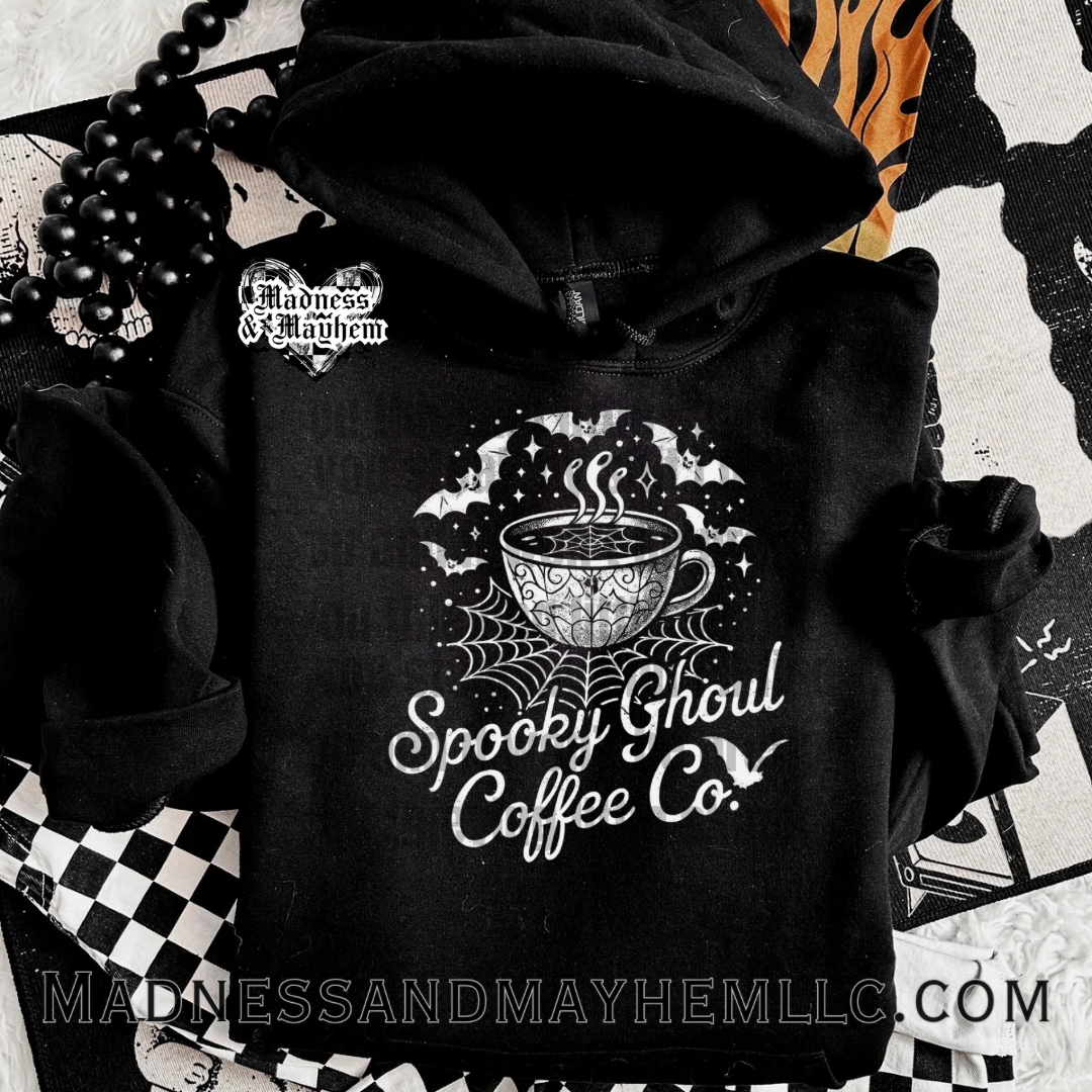Spooky ghoul coffee co hoodie
