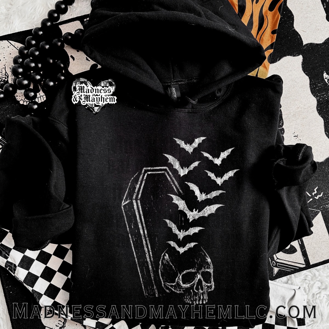 Coffin skull hoodie