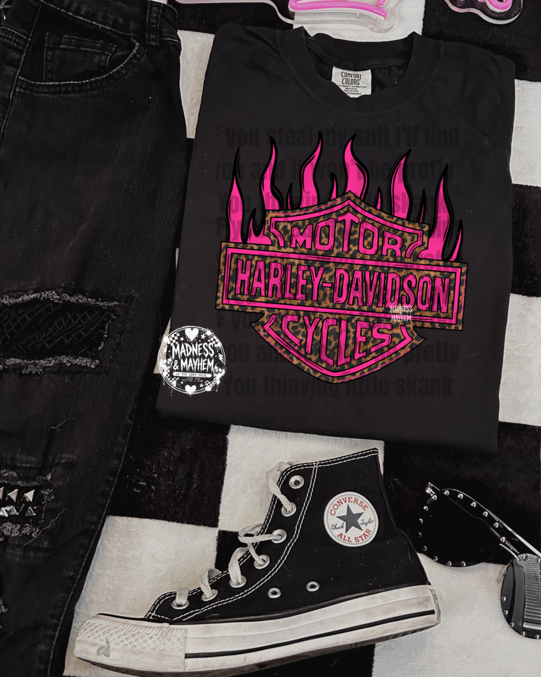 Pink leopard flame HD tshirt