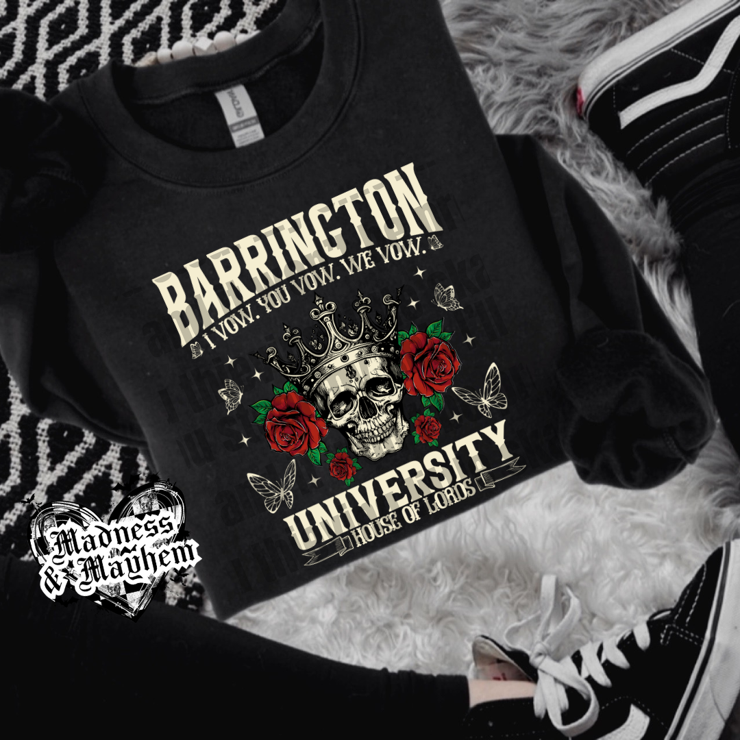 Barrington crew neck sweatshirt (finished product)