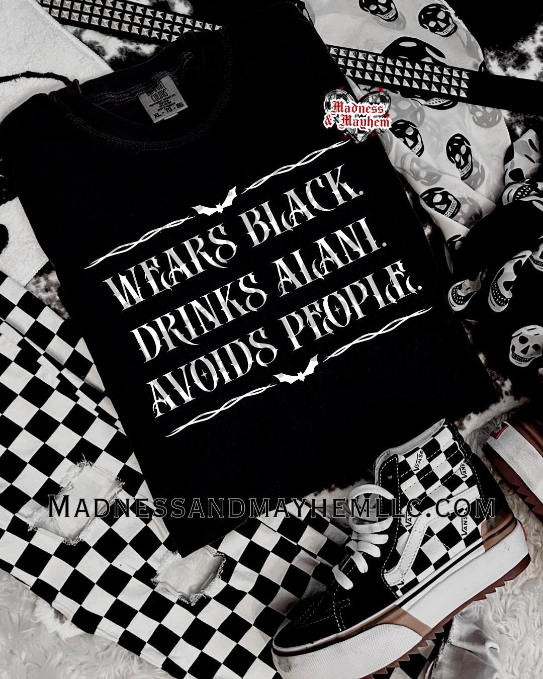 Wears black Alani Shirt