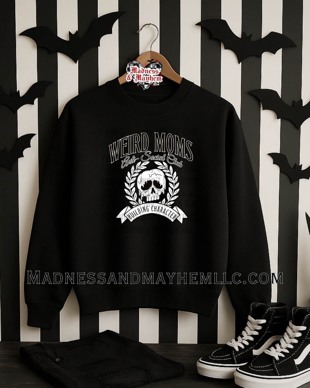 Weird moms club crew neck sweatshirt
