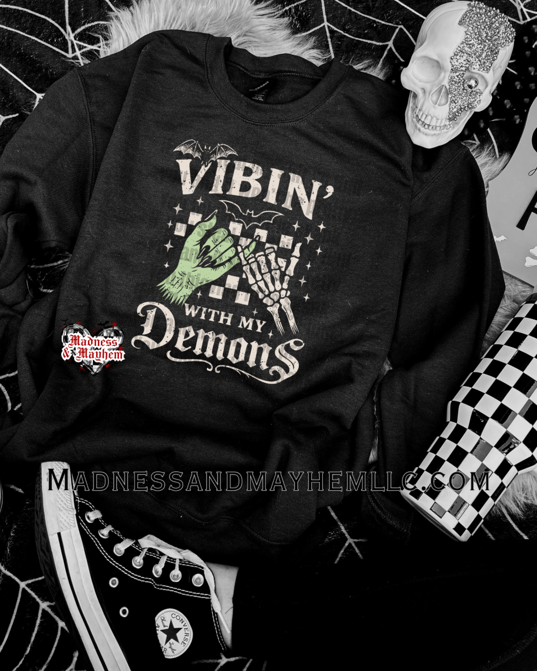 Vibin with my demons crew neck sweatshirt