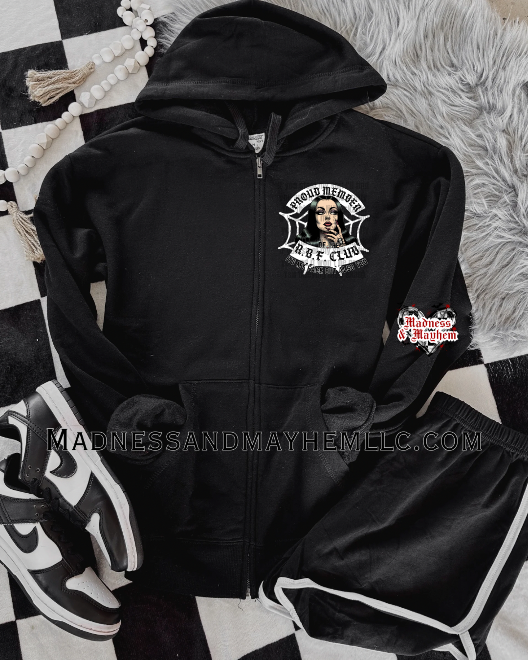 RBF zip up hoodie