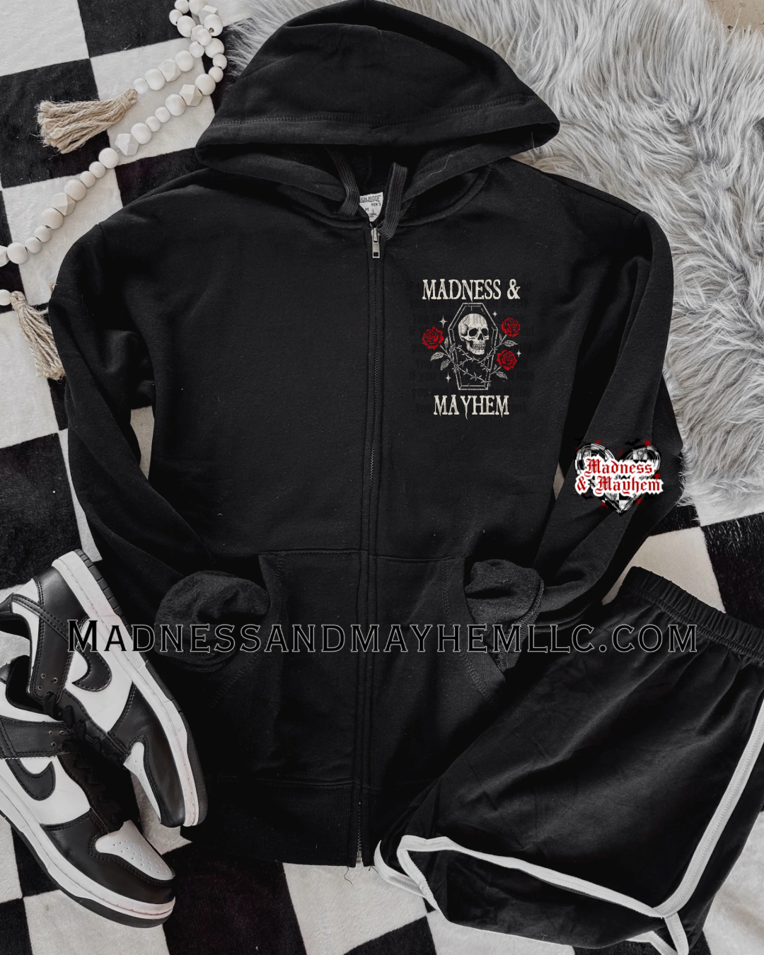 Crypt keeper club zip up hoodie