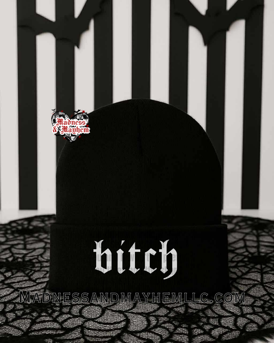 Bitch embroidered beanie