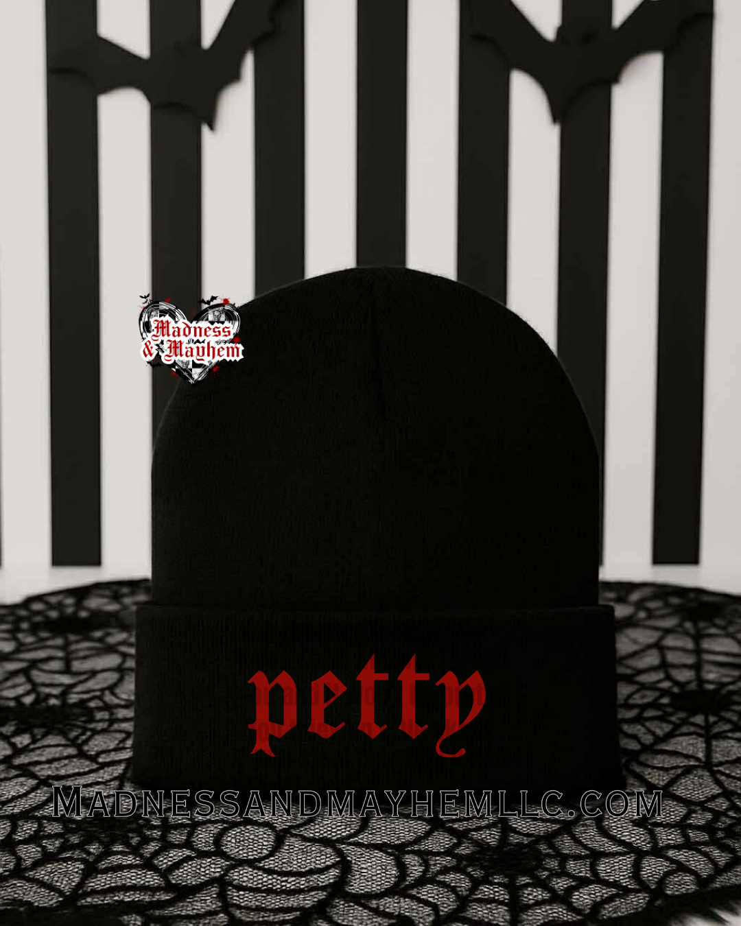 Petty embroidered beanie