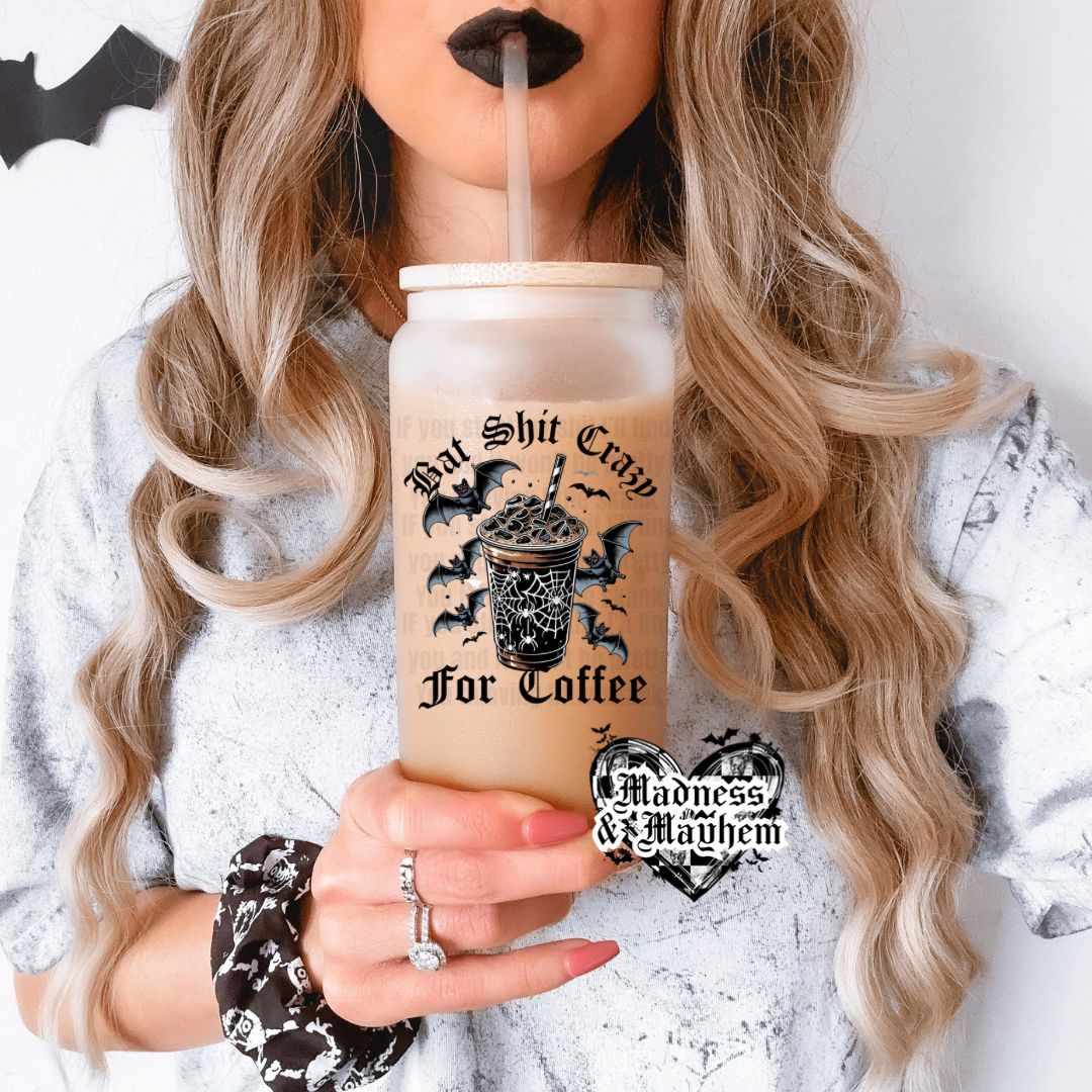 Bat Shit Crazy for Coffee Libbey Glass