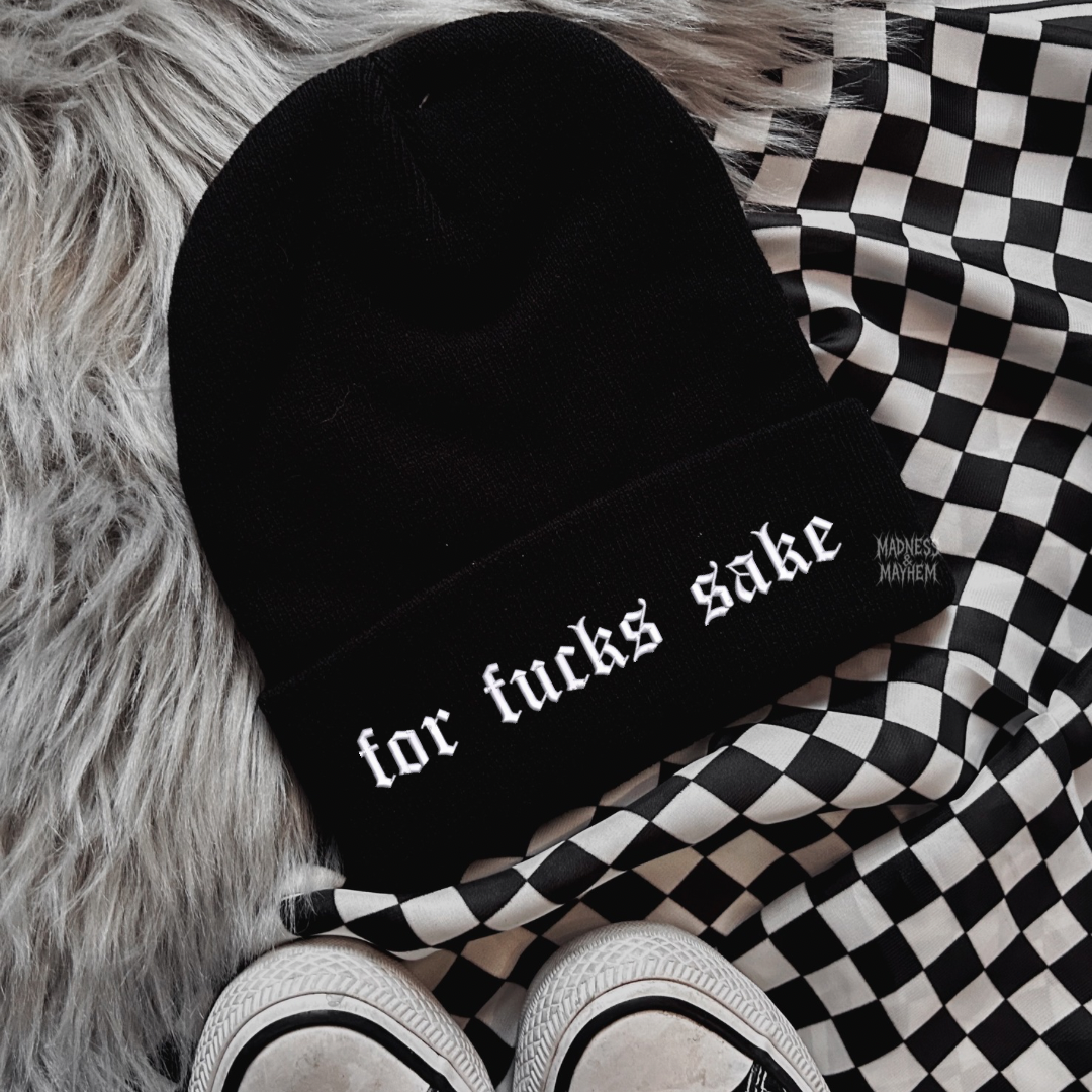 For fucks sake embroidered beanie