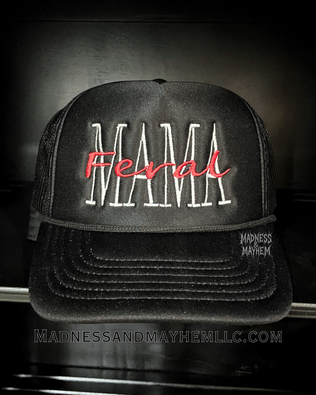 Feral mama embroidered Trucker Hat