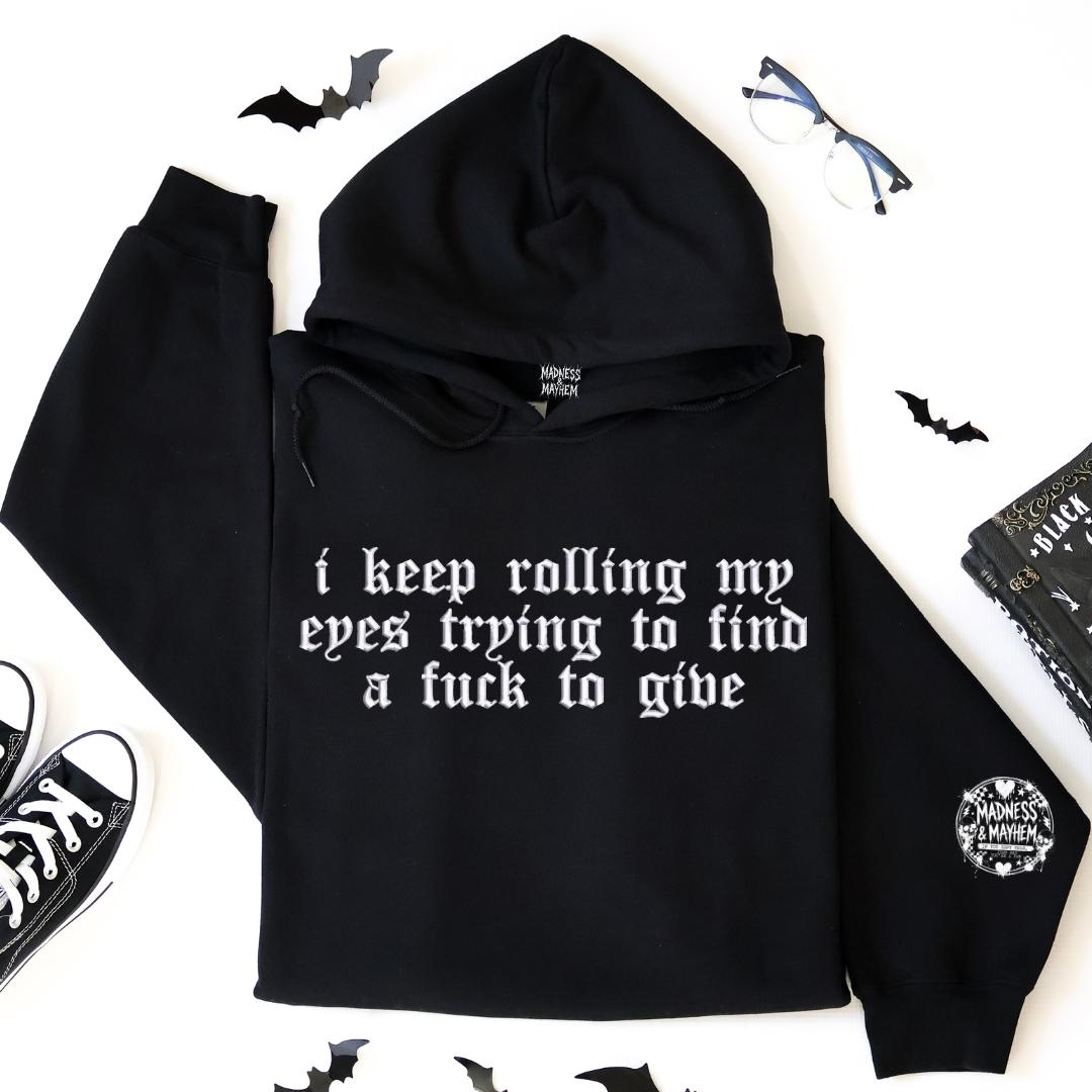 Rolling my eyes embroidered Hoodie
