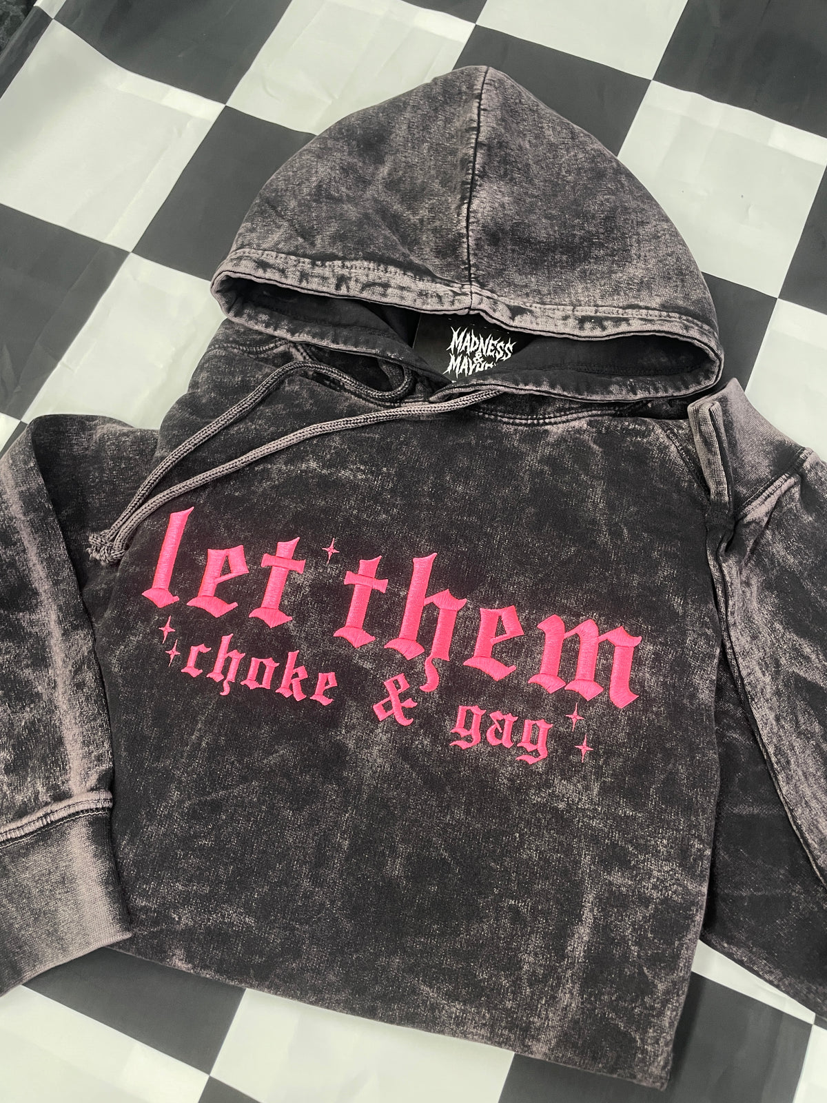 Let them choke mineral wash Hoodie