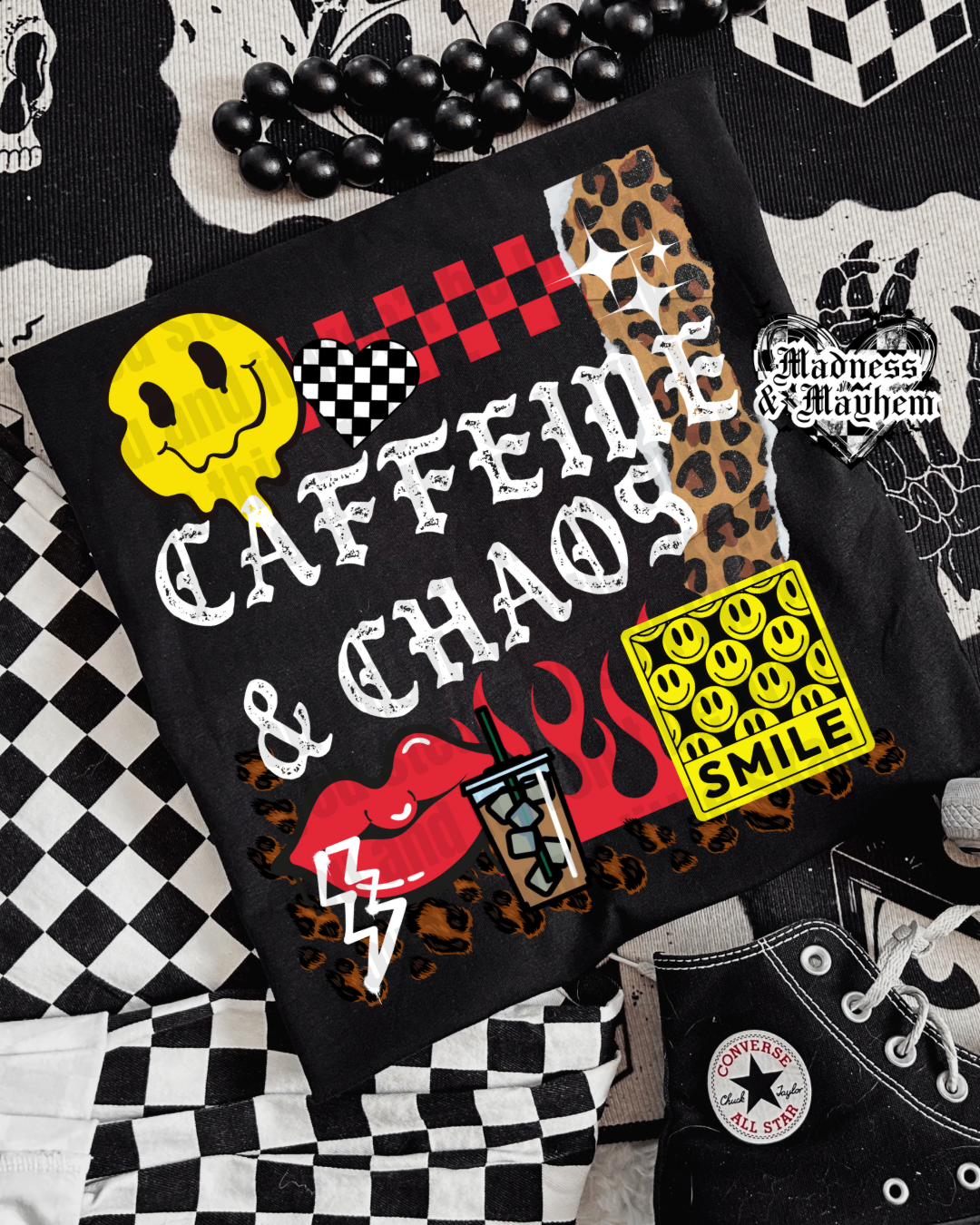 Caffeine & chaos Shirt (finished product)