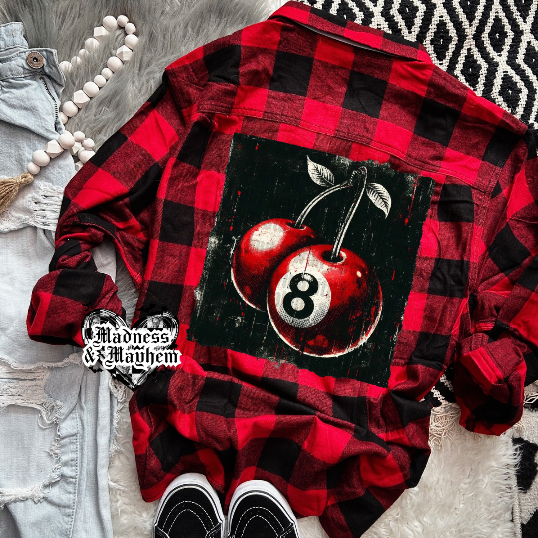 8 ball Patch Flannel