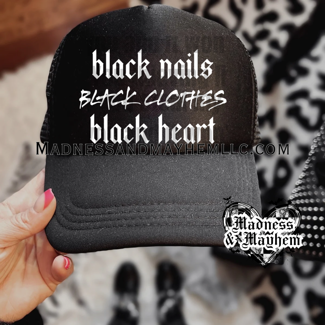 Black nails Trucker Hat