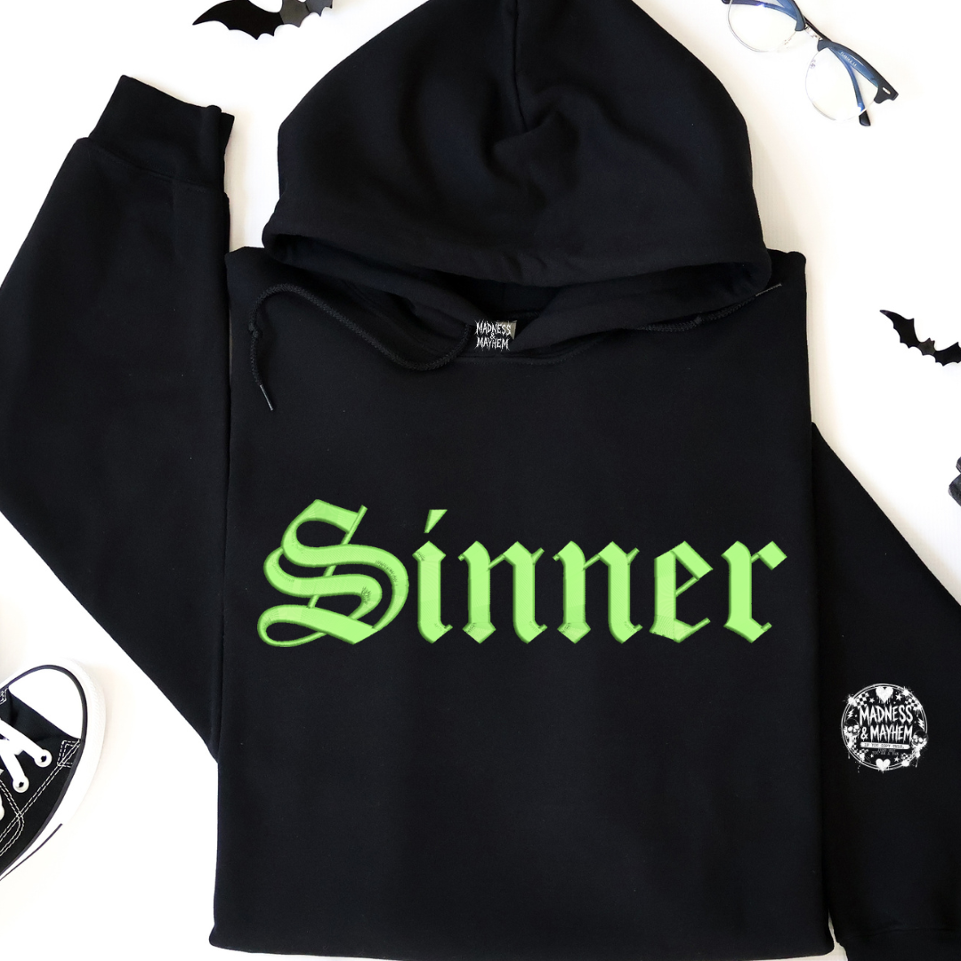 sinner embroidered Hoodie