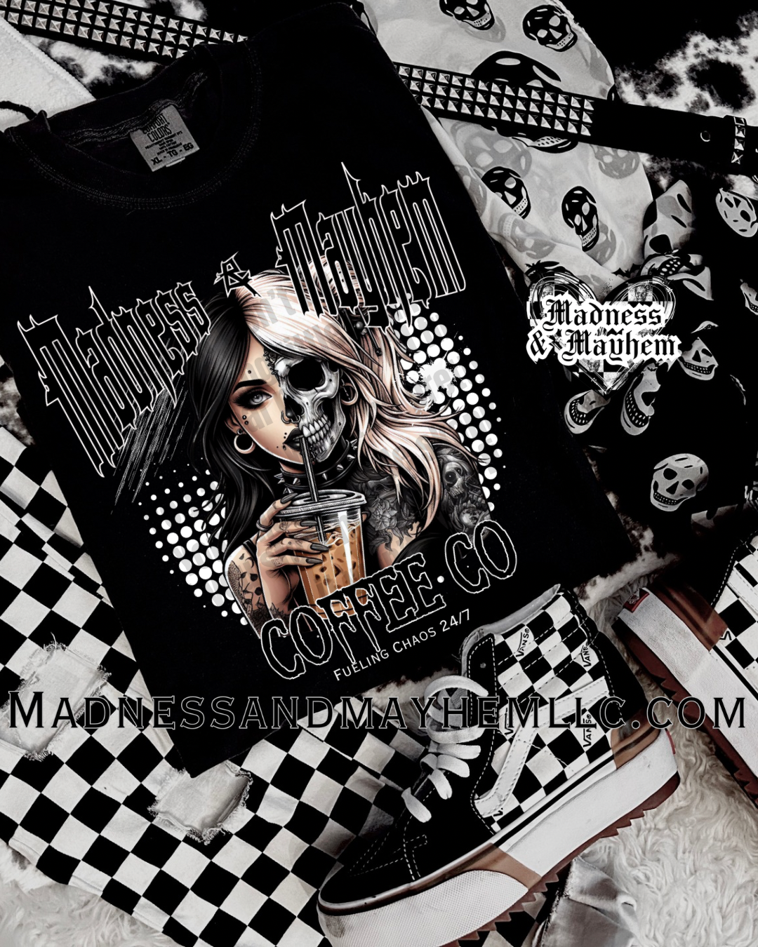 Madness & Mayhem Coffee Co exclusive Shirt (finished product)