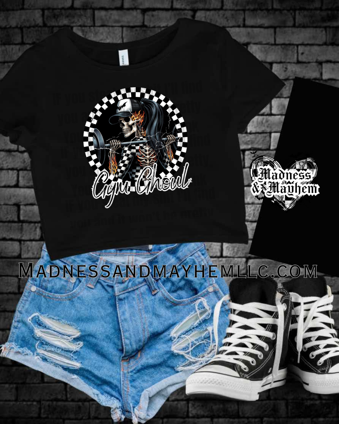 Gym Ghoul Cropped Tee