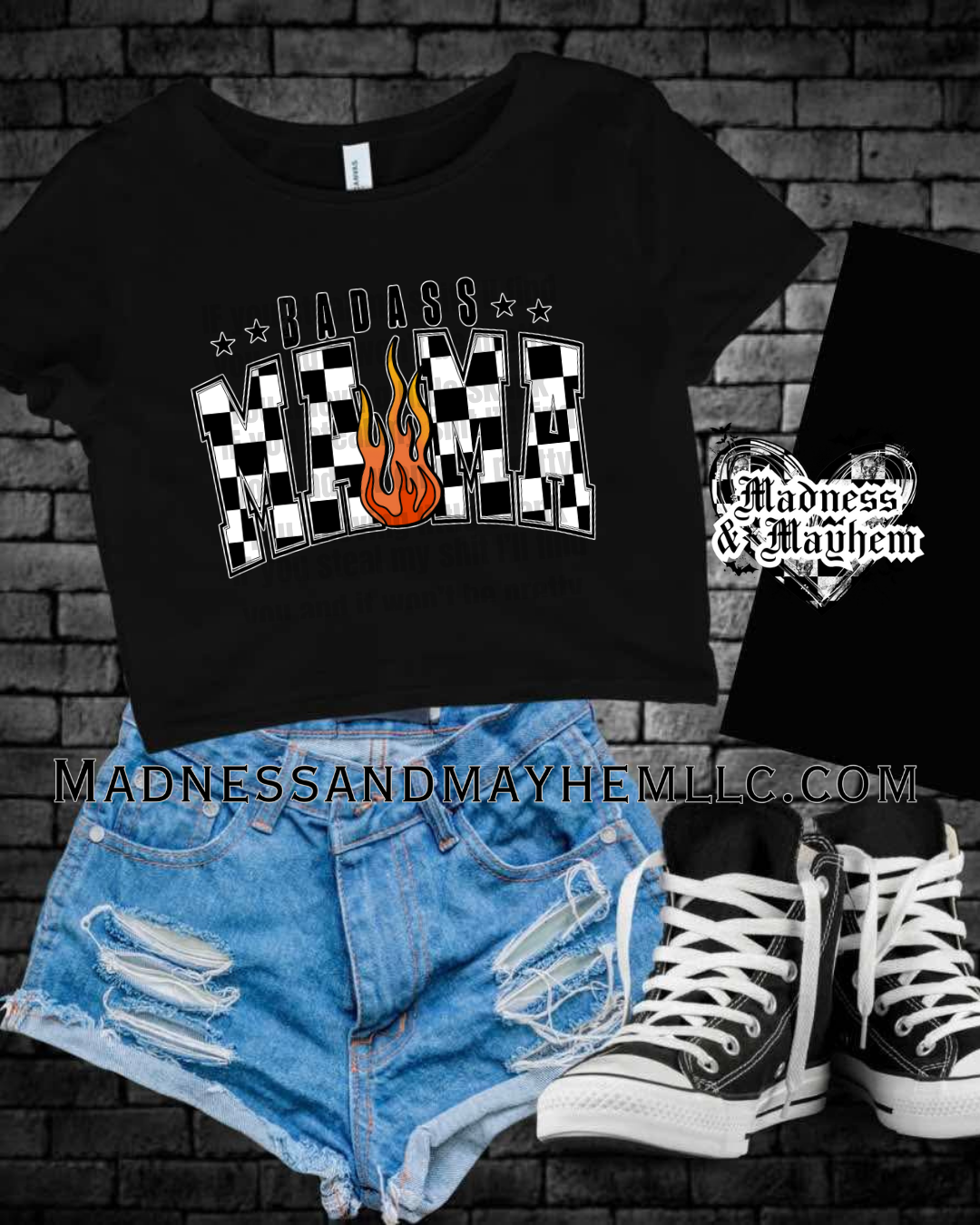 Badass Mama Cropped Tee