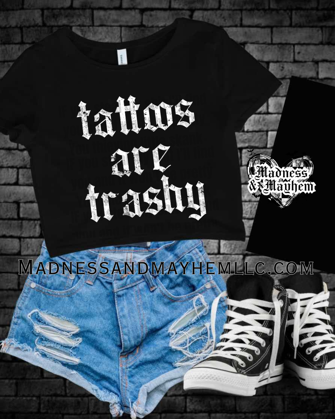 Tattoos are trashy Cropped Tee