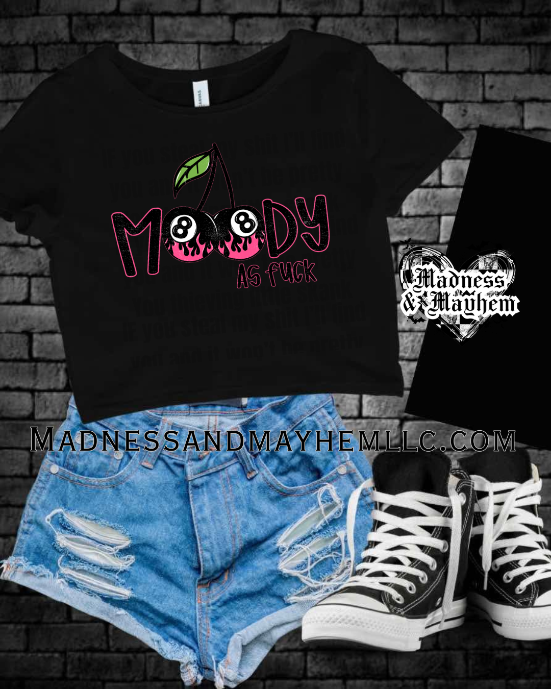 Moody as fuck Cropped Tee