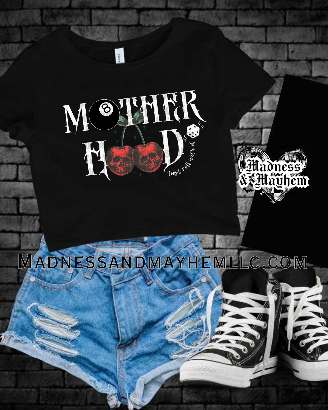 Motherhood roll with it Cropped Tee