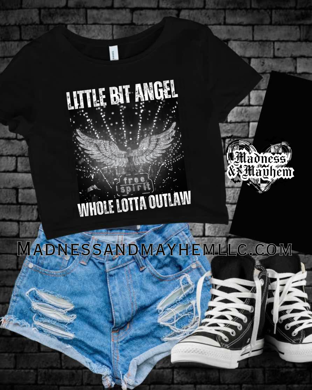 A little bit angel Cropped Tee