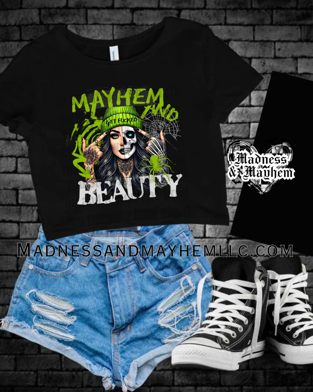 Mayhem & Beauty Cropped Tee