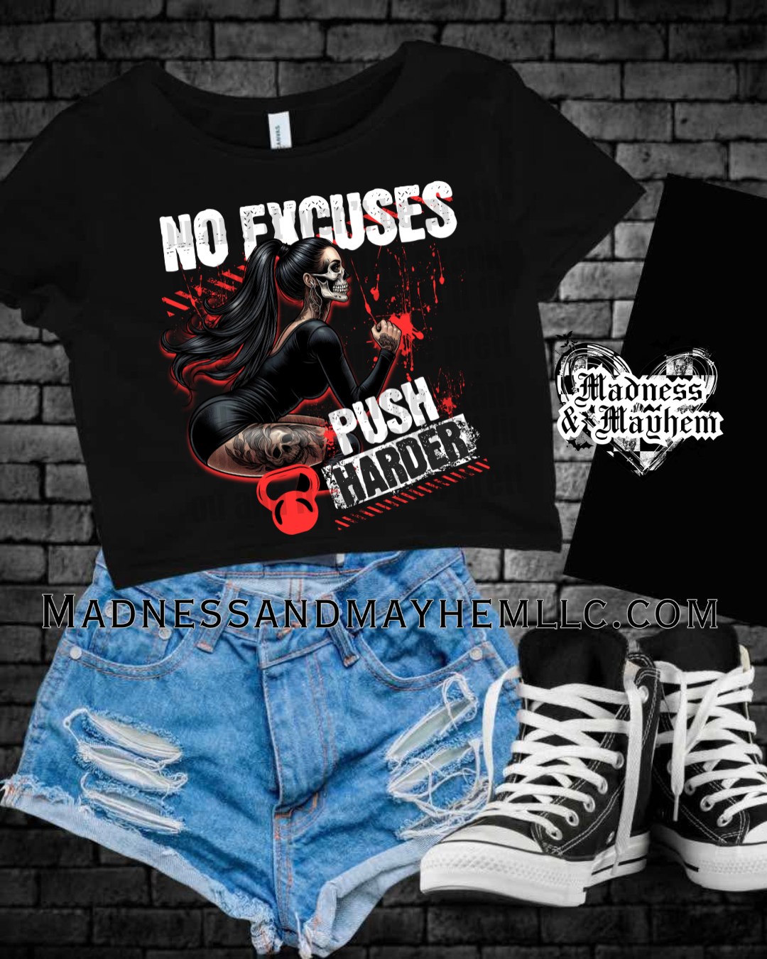 No excuses Cropped Tee