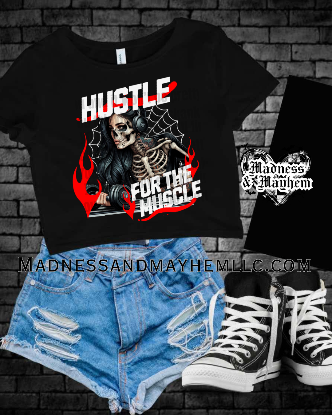 Hustle for the muscle Cropped Tee