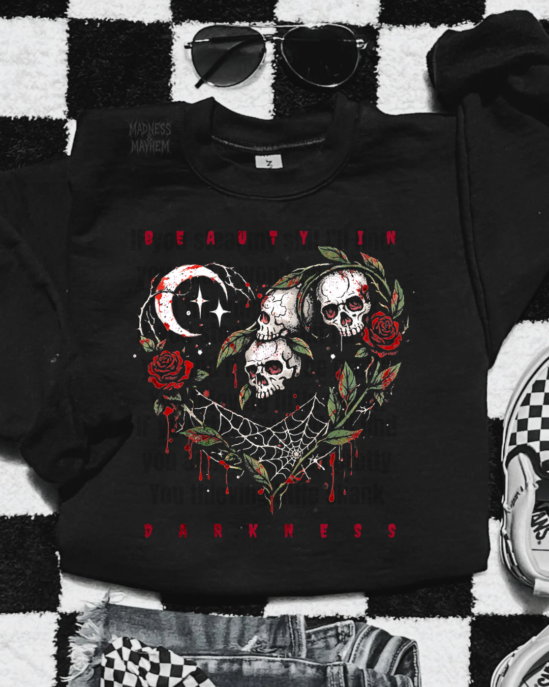 Beauty in darkness sweatshirt