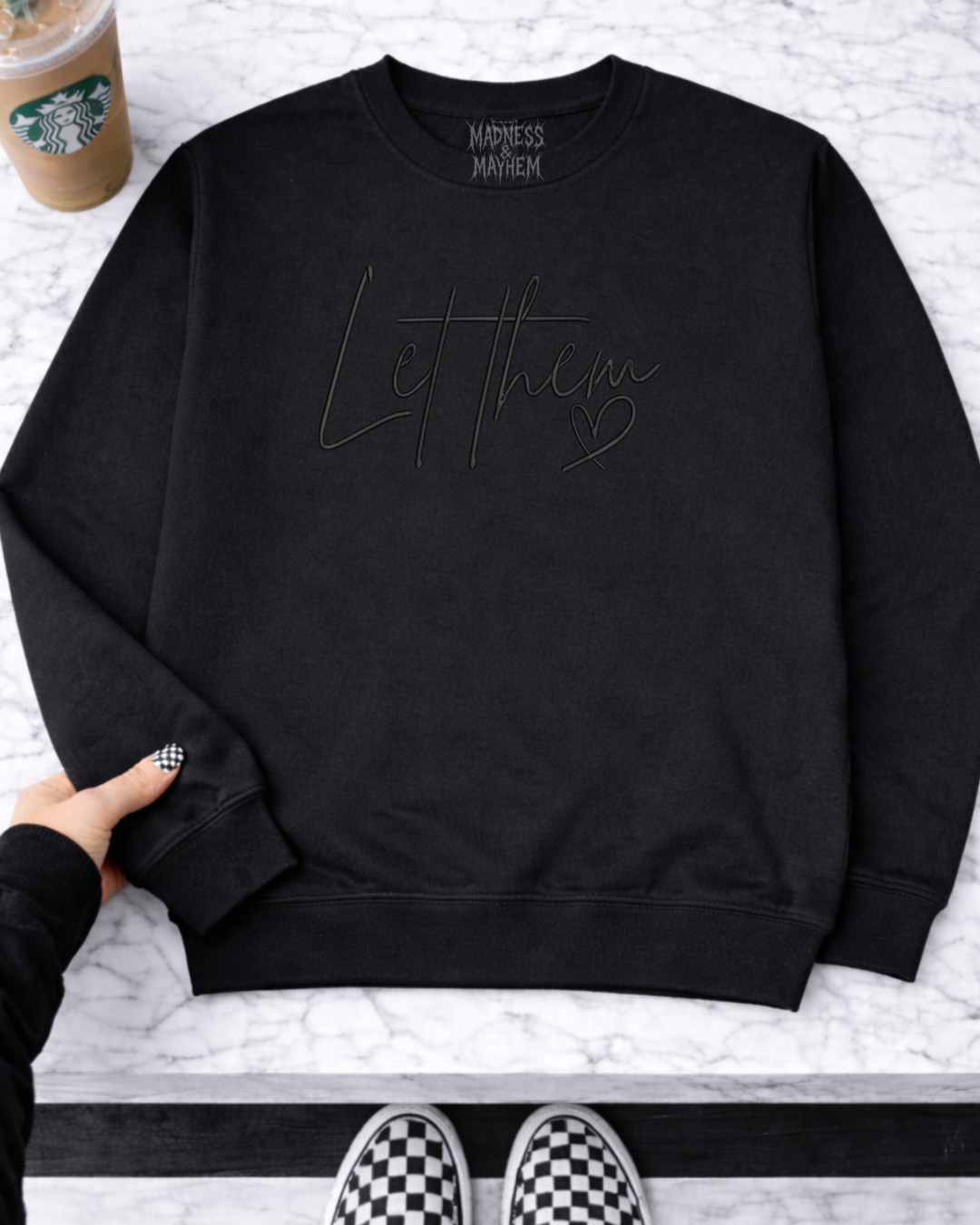 Let them embroidered sweatshirt