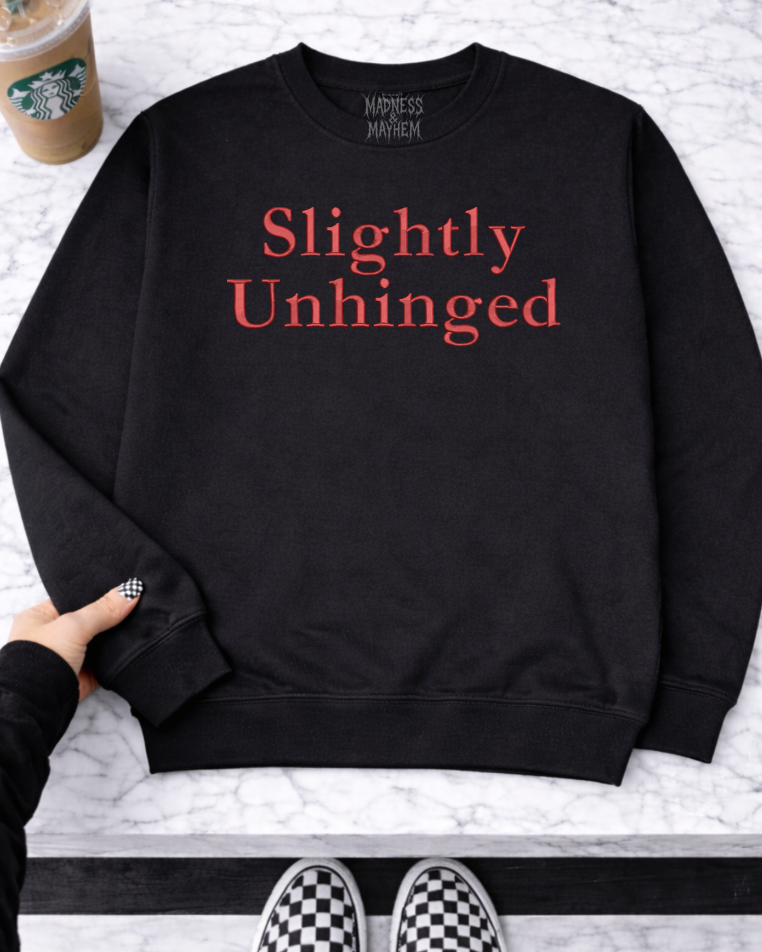 Slightly unhinged embroidered sweatshirt