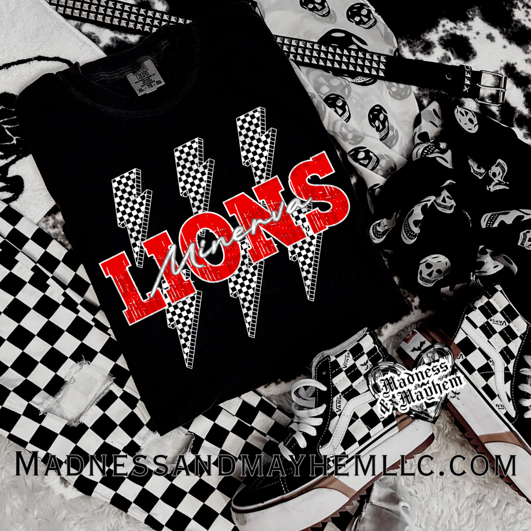 Minerva Lions bolt shirt