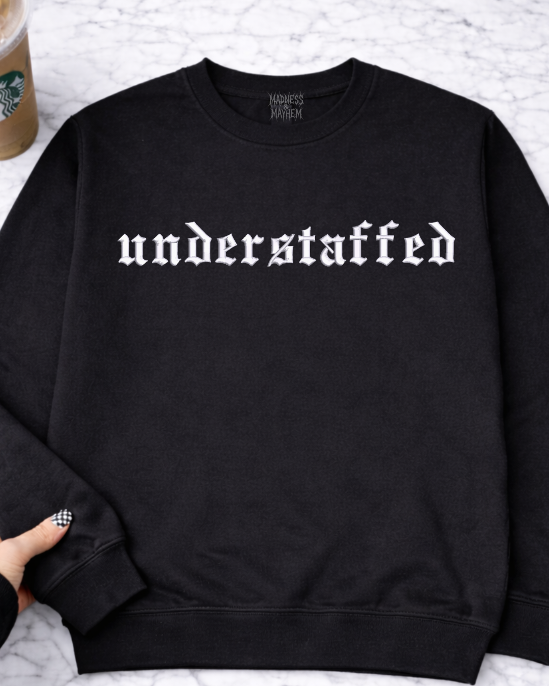 Understaffed embroidered sweatshirt
