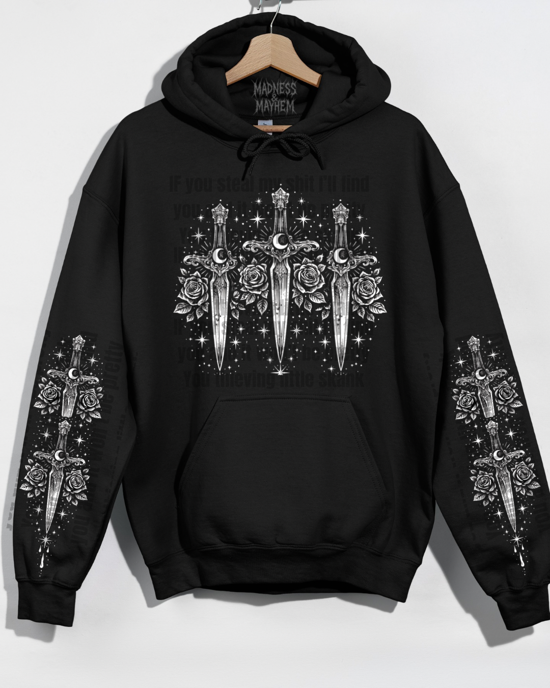 Dagger with sleeves hoodie