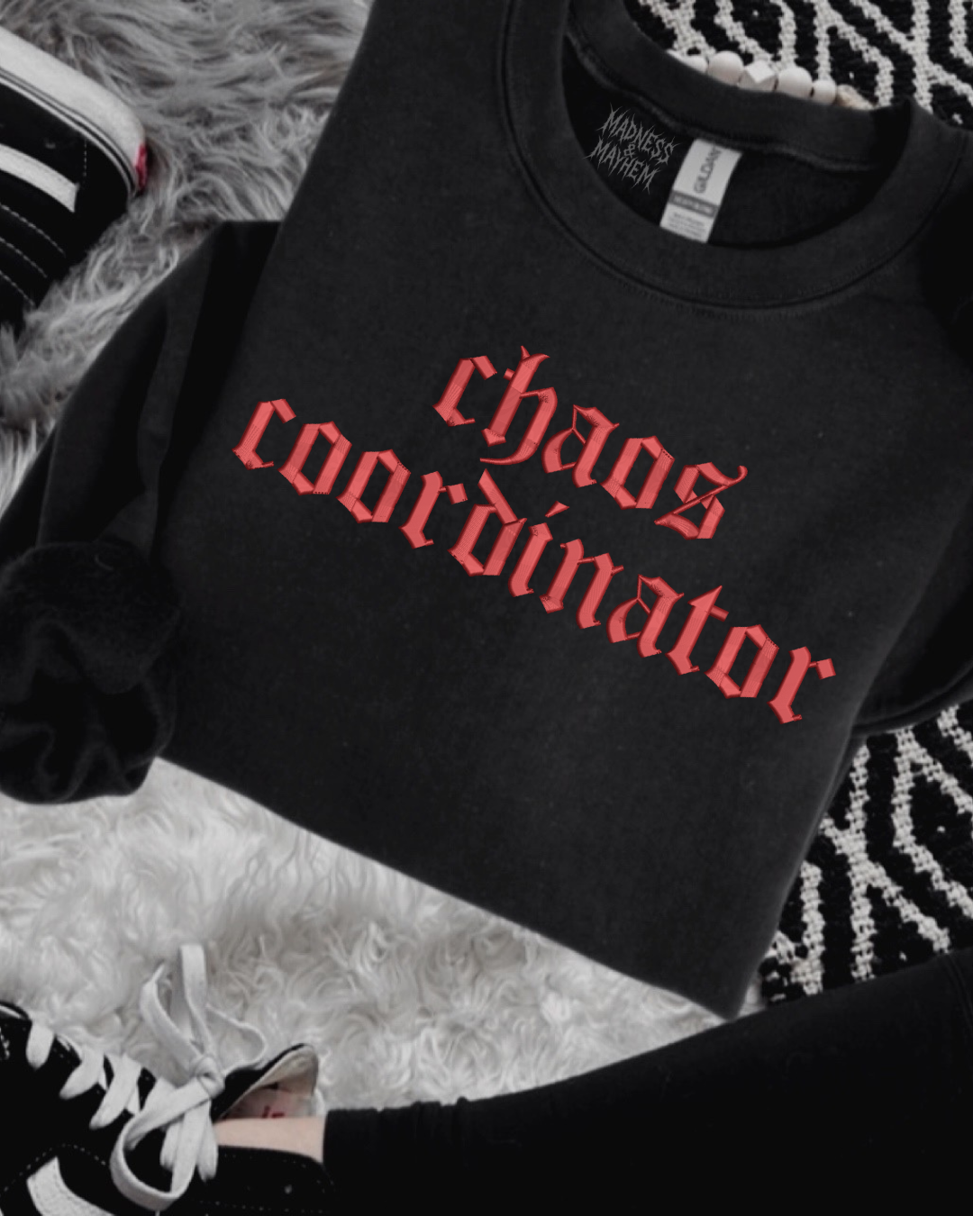 Chaos coordinator embroidered sweatshirt