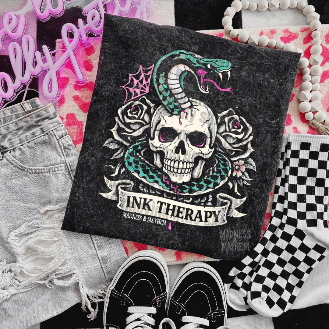 Ink therapy mineral wash tee