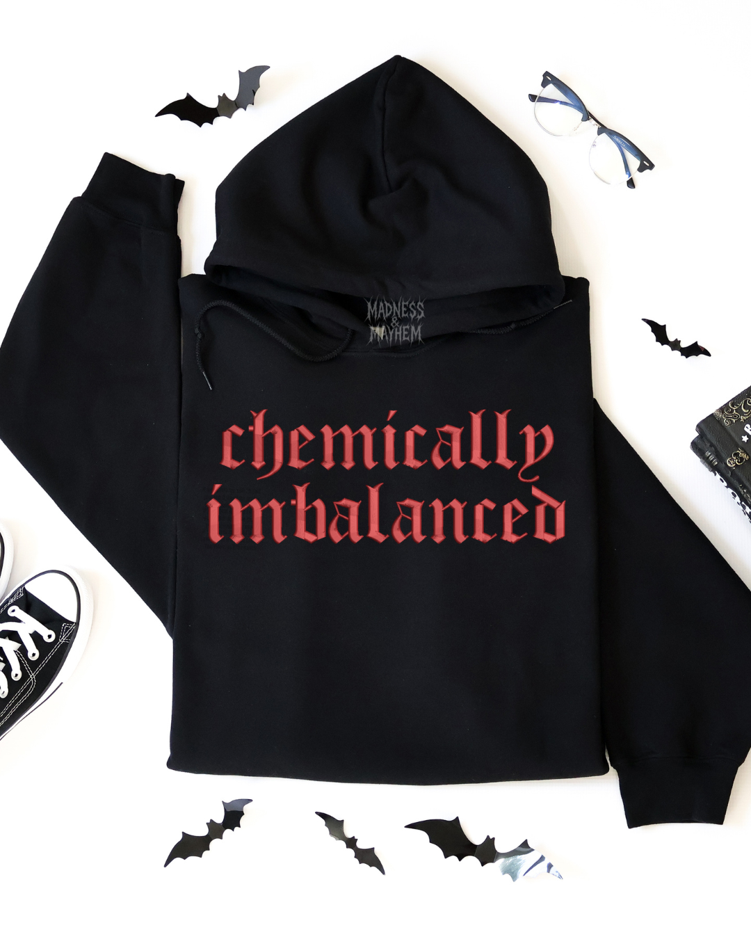 Chemically imbalanced Embroidered Hoodie