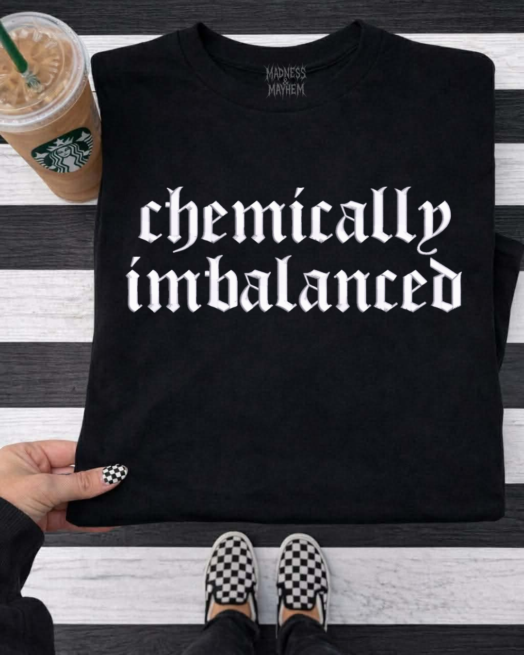 Chemically imbalanced Embroidered Tshirt