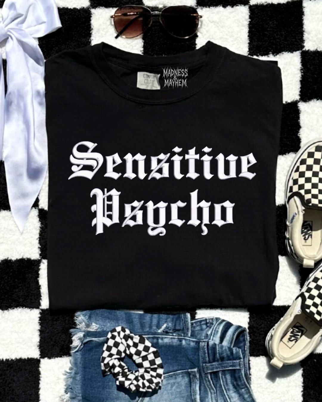 Sensitive psycho Embroidered Tshirt