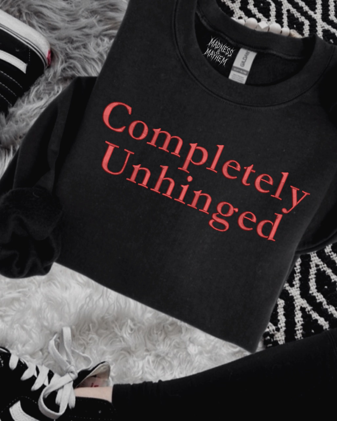 Completely unhinged embroidered sweatshirt