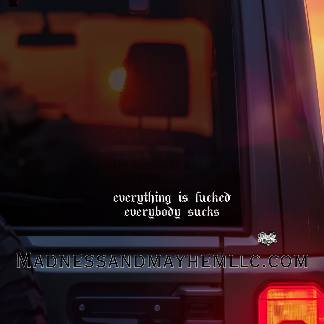 Everything sucks decal