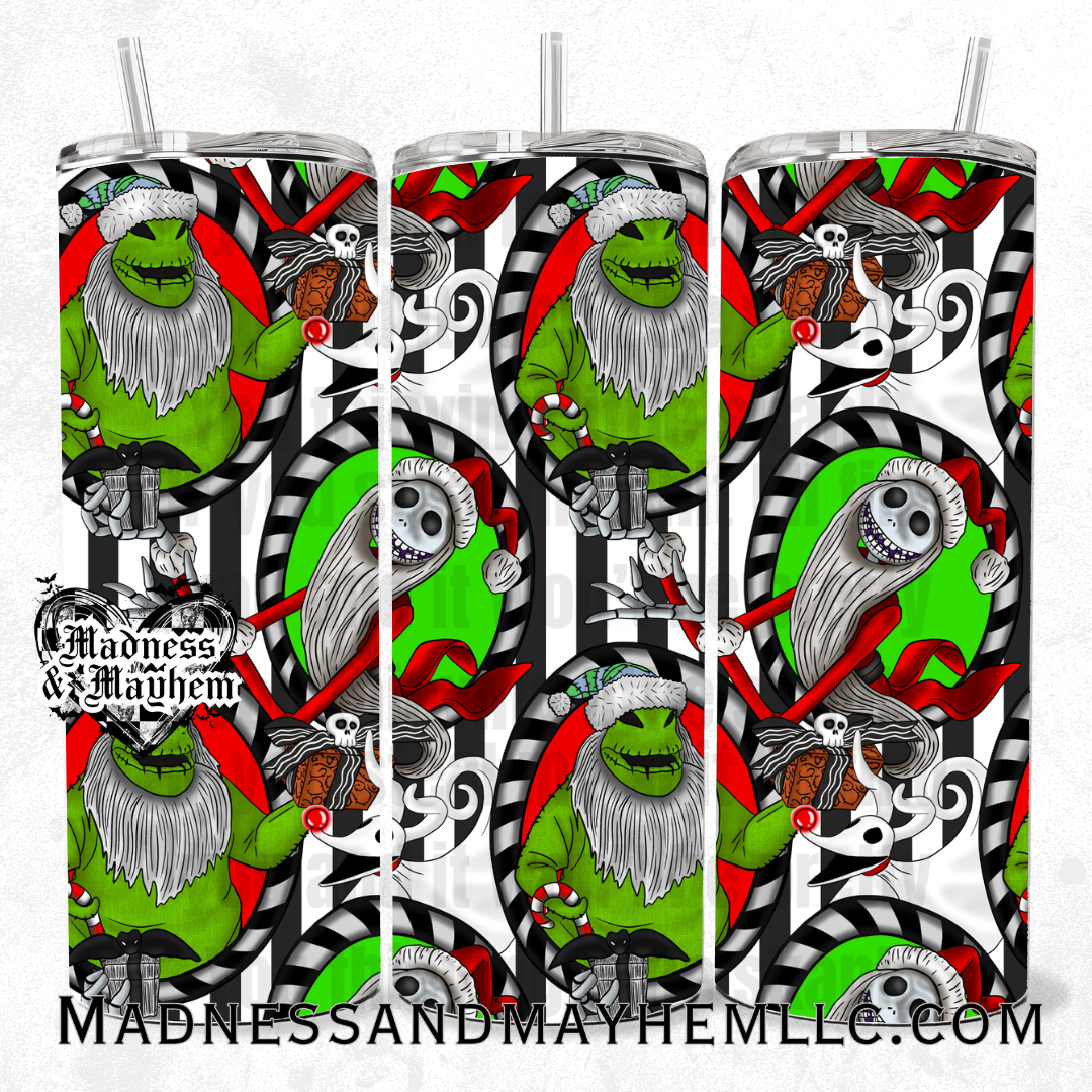 scary christmas 20oz tumbler